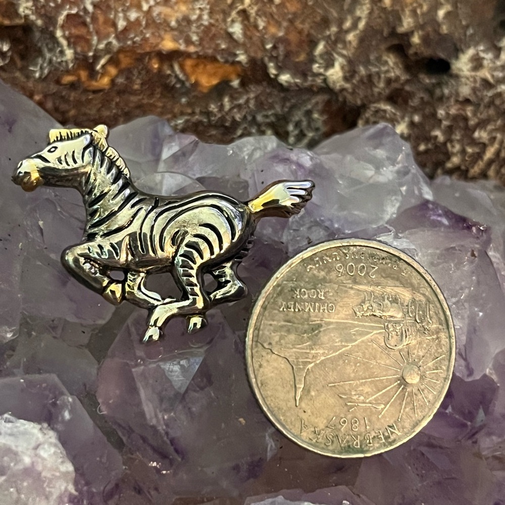 Silver Zebra Earrings - Picture 2 of 2